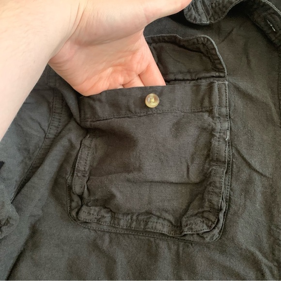 We the Free Free People Made for Sun Black Oversized Button Down Size S - Picture 4 of 6